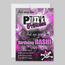 Punk Princess Birthday Bash invitations