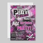 Punk Princess Birthday Party Invite invitations