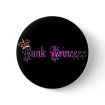 Punk Princess Round Button