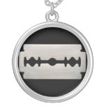 Punk Razor Blade Sterling Silver Necklace necklaces