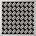 Punk Razor Blades Pattern posters
