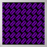 Punk Razor Blades Pattern posters