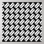 Punk Razor Blades Pattern posters