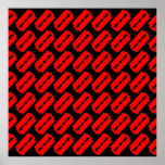 Punk Razor Blades Pattern posters
