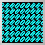 Punk Razor Blades Pattern posters