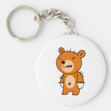 Punk Rock Bear Key Chain