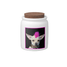 Punk Rock Chihuahua candy jar