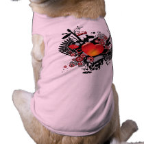 Punk Rock Heart Dog Shirt pet clothing
