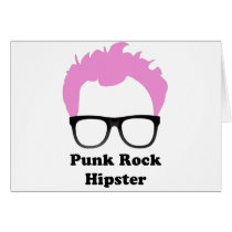 Punk Rock Hipster Greeting Card
