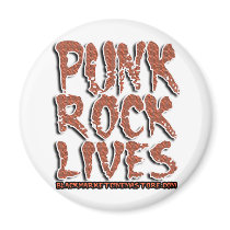 PUNK ROCK LIVES old school punk rock magnet by dustyvinyldesign PUNK ROCK LIVES old school punk rock magnet