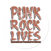 PUNK ROCK LIVES old school punk rock sticker by dustyvinyldesign PUNK ROCK LIVES old school punk rock sticker