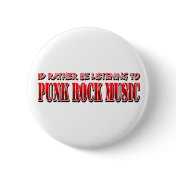 Punk Rock Music Button