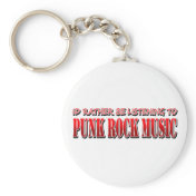 Punk Rock Music Key Chain