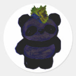 Punk Rock Panda 2 Round Sticker