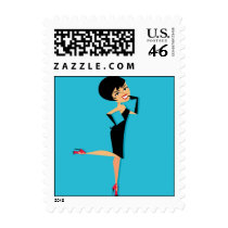 Punk Rock Postage Stamp Art