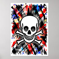 Punk Rock Skull Posters