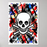 Punk Rock Skull Posters