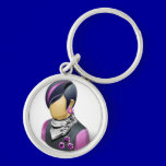 PUNK ROCKER DUDE GUY MAN METAL PARTY ATTITUDE keychains