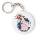 Punk Rocker Major Mitchell's Cockatoo Keychain