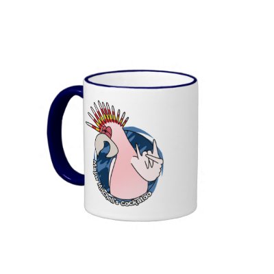 Punk Rocker Major Mitchell's Cockatoo Mug by MenagerieMayhem