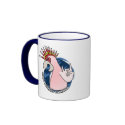 Punk Rocker Major Mitchell's Cockatoo Mug by MenagerieMayhem Punk Rocker Major Mitchell's Cockatoo Mug