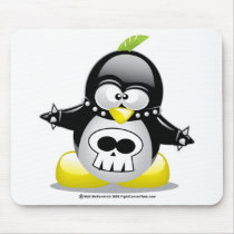 Punk Rocker Penguin mousepads by fightcancertees Punk Rocker Penguin mousepads