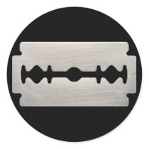 PUNK ROCKER RAZOR BLADE stickers