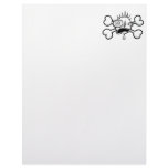 punk scream face crossbones customized letterhead