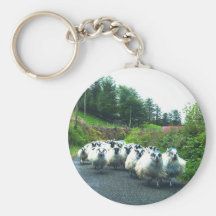 Punk Sheep on the Beara Peninsula Ireland Keychain