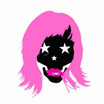 Punk Skeleton Girl Acrylic Cut Out by ashleyclem