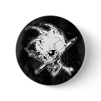 Punk Skull Button by LuvataciousSkull Punk Skull Button