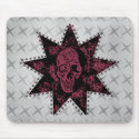 Punk Skull Mousepad (Dark Pink)