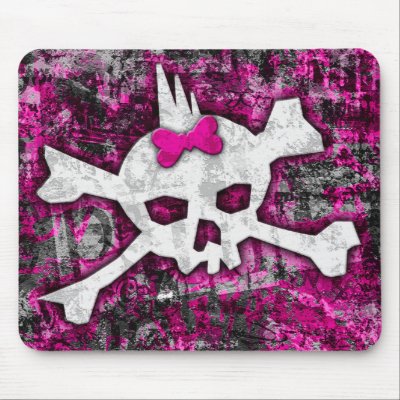 Punk Skull Princess Mouse Mat by Artamatik