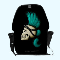Punk Skull rickshaw messenger bags