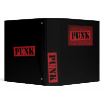 Punk Stencil -  Red/Black Binders