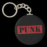 Punk Stencil -  Red/Black keychains