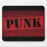 Punk Stencil -  Red/Black mousepads