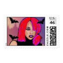 punk vampire girl postage by teeshop punk vampire girl postage