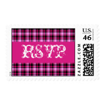 Punk Wedding Postage - Punk Princess Plaid postage by carterboylston Punk Wedding Postage - Punk Princess Plaid postage