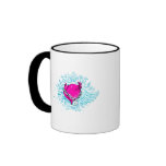 punk winged locked heart mug