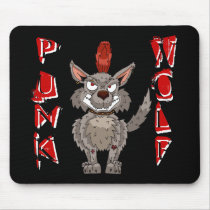Punk Wolf Mouse Mat