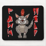 Punk Wolf Mouse Mat