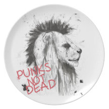 punks not dead party plate