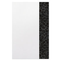 Punky Black Leopard Print Stationery Design