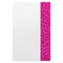 Punky Hot Pink Leopard Print Custom Stationery