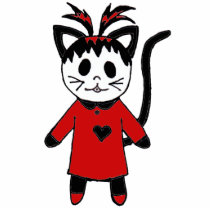 Punky Kitty Keychain photo sculptures