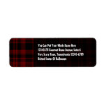 Punky Plaid Blood Red labels
