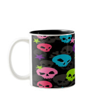 Punky Rainbow Sculls mugs