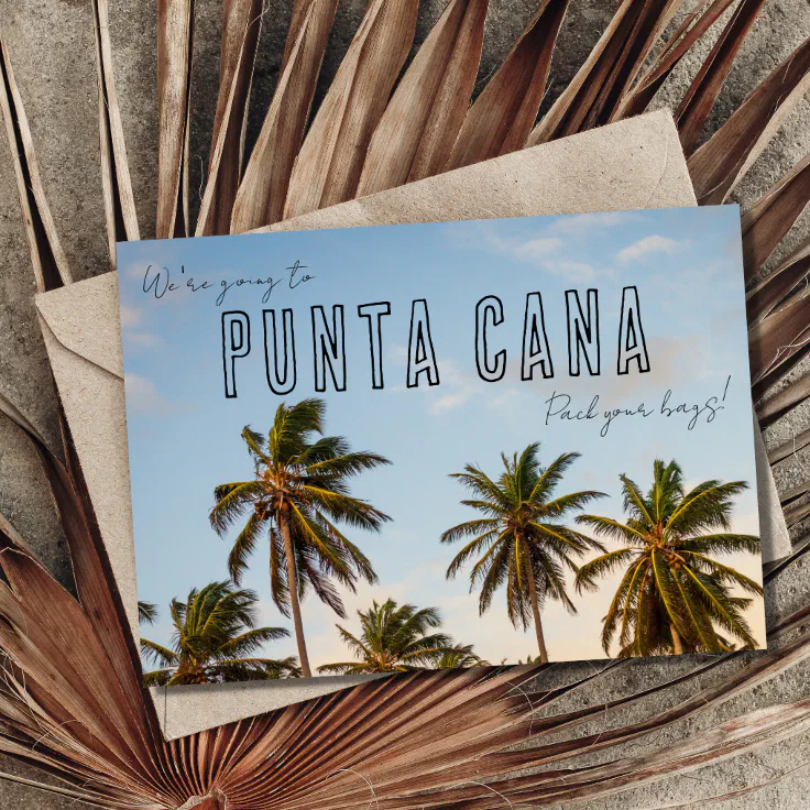 Punta Cana Beach Wedding Save The Date Announcement Zazzle