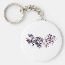 Puntilla de flores de cerezo llaveros